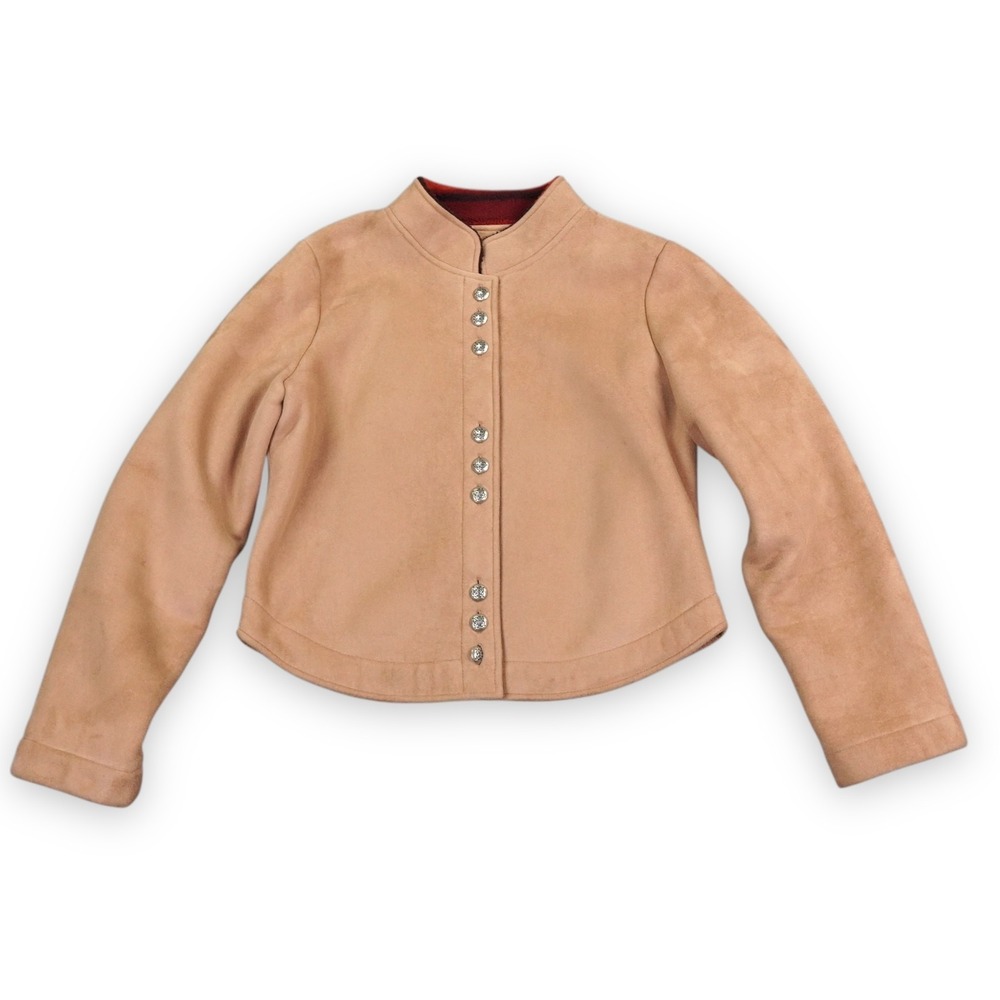 County Clothing Co Faux Suede Womens Medium Tan Sherpa Southwest Lined Jacket